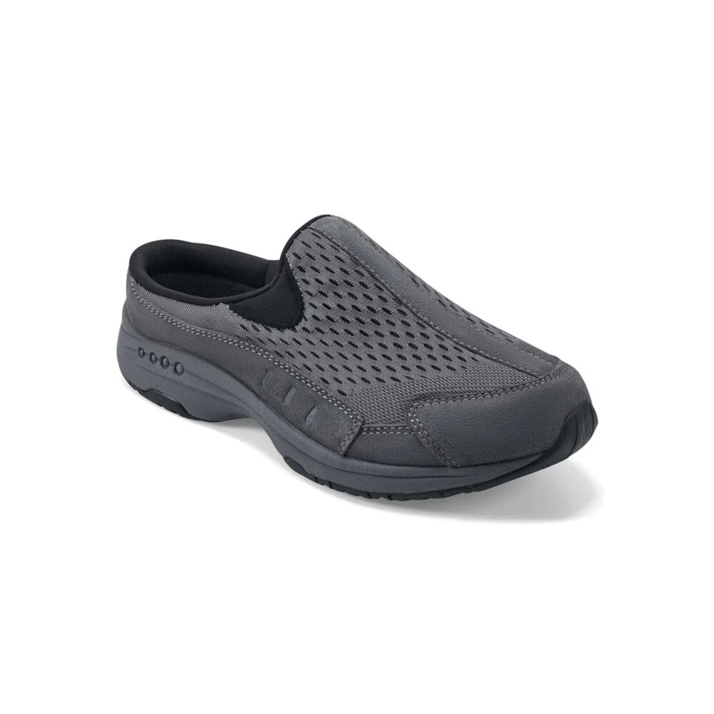 Easy Spirit Women's Travel Time Cushioned Footbed Slip-on Clogs, Grey Size 8M